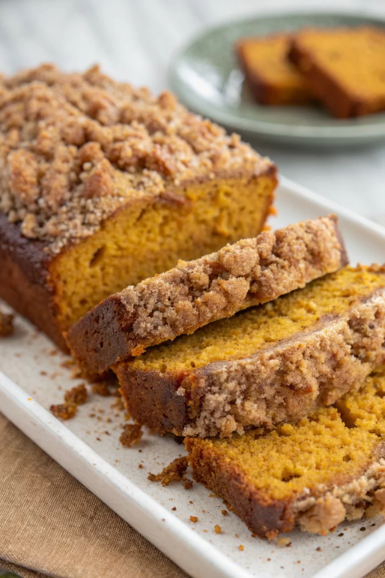 Banana Pumpkin Bread with Streusel Topping