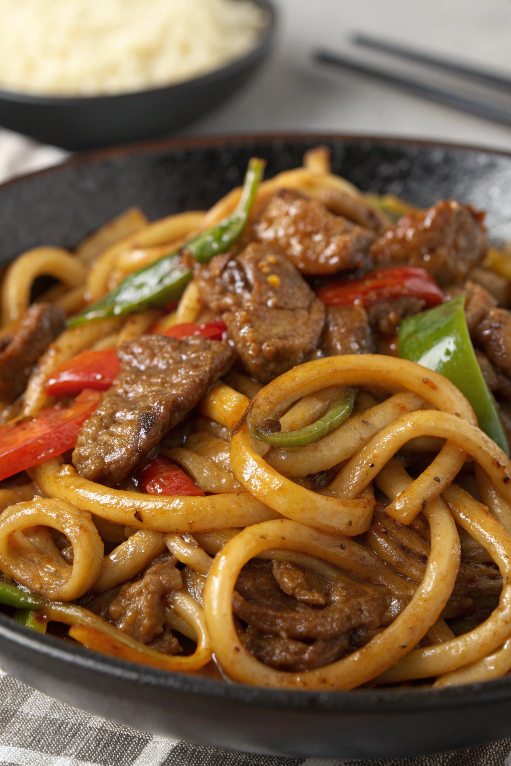 Black Pepper Beef Udon Recipe