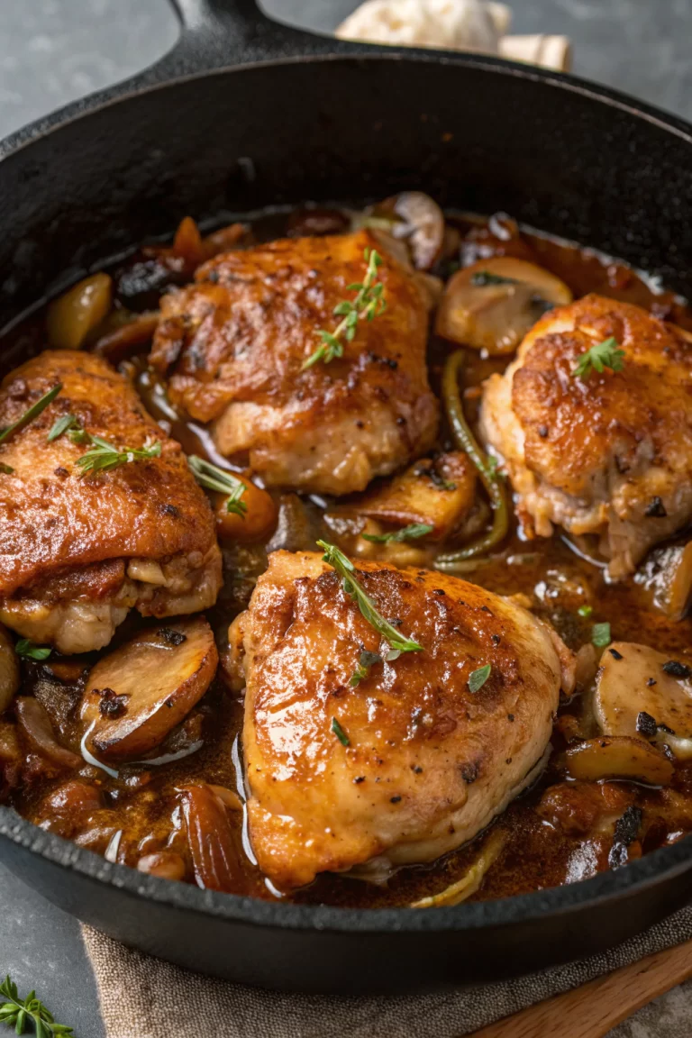 Cider Braised Chicken With Caramelized Onions