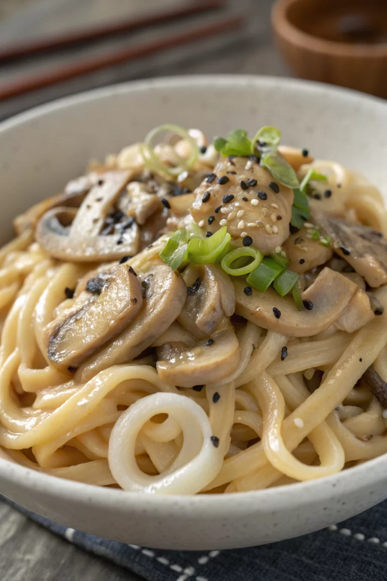 Creamy Mushroom Udon Recipe