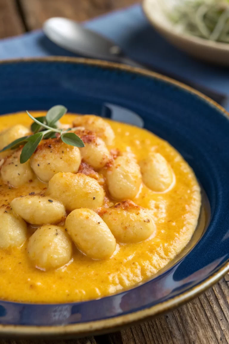 Pumpkin Gnocchi with Spinach and Sausage