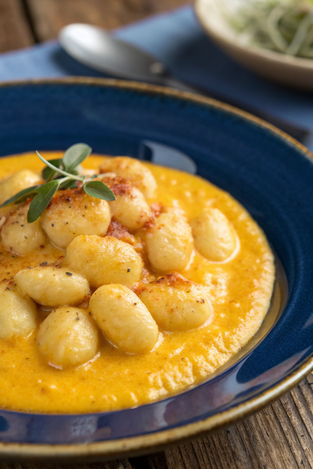 Pumpkin Gnocchi with Spinach and Sausage