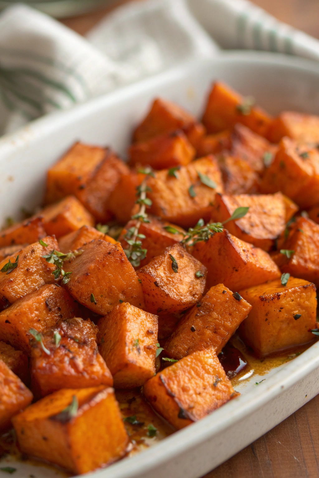 Roasted Sweet Potatoes with Cinnamon & Honey Recipe