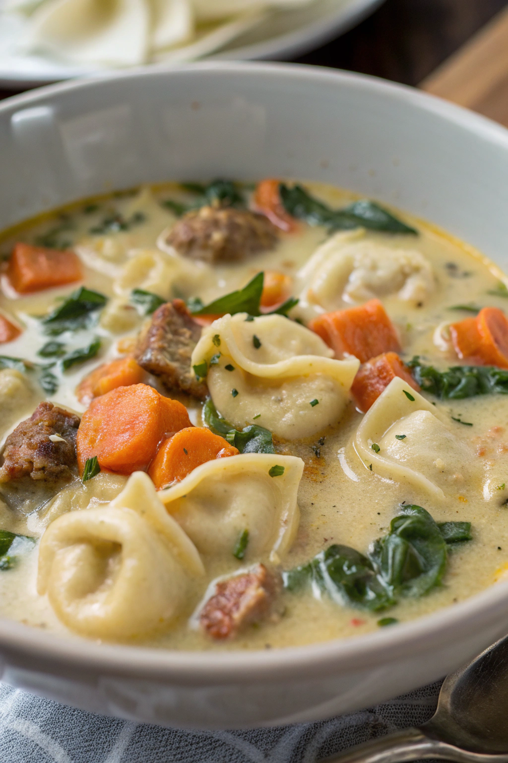 Sausage Tortellini Soup with Spinach Recipe