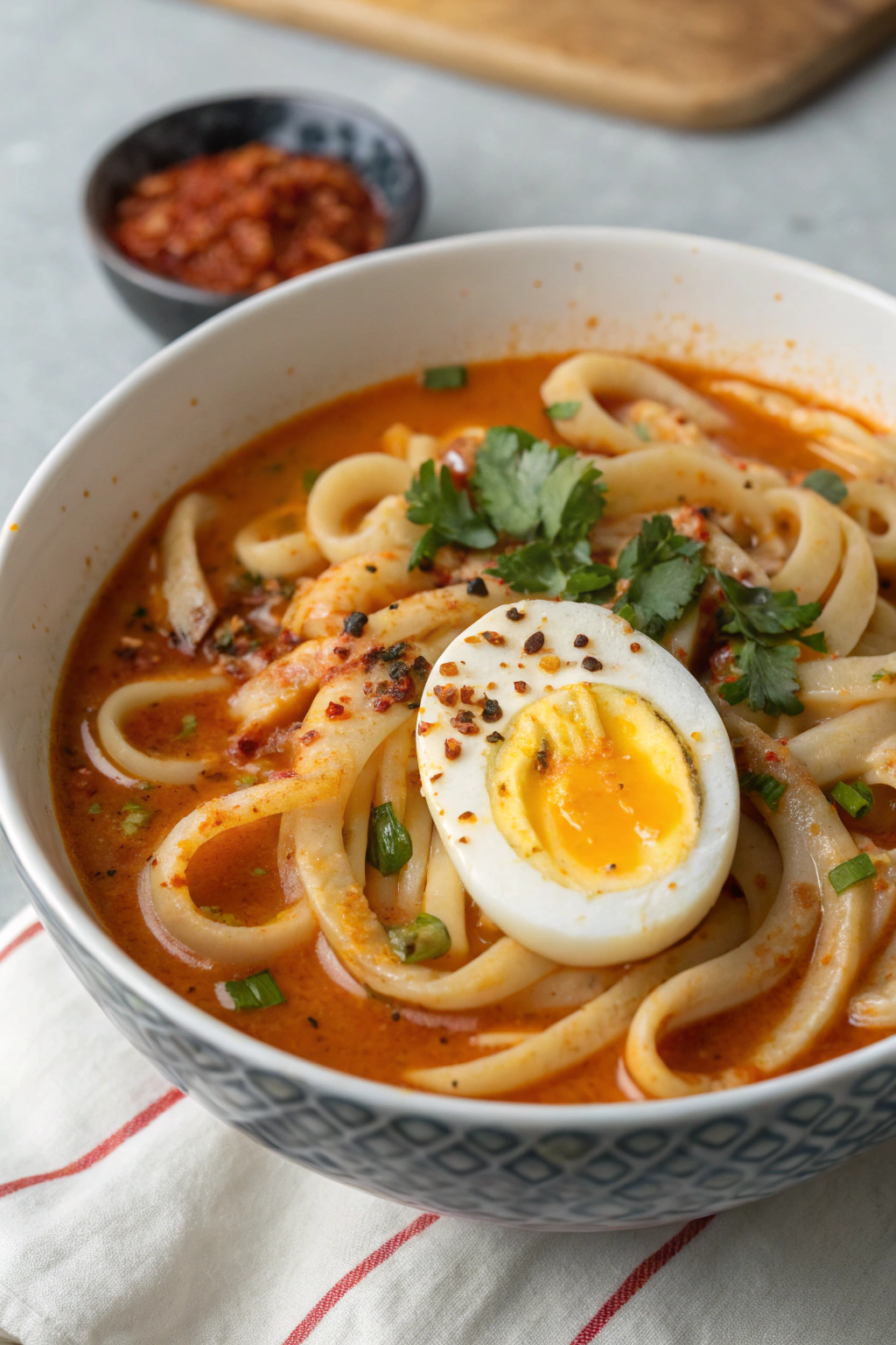 Spicy Peanut Udon Noodle Soup Recipe