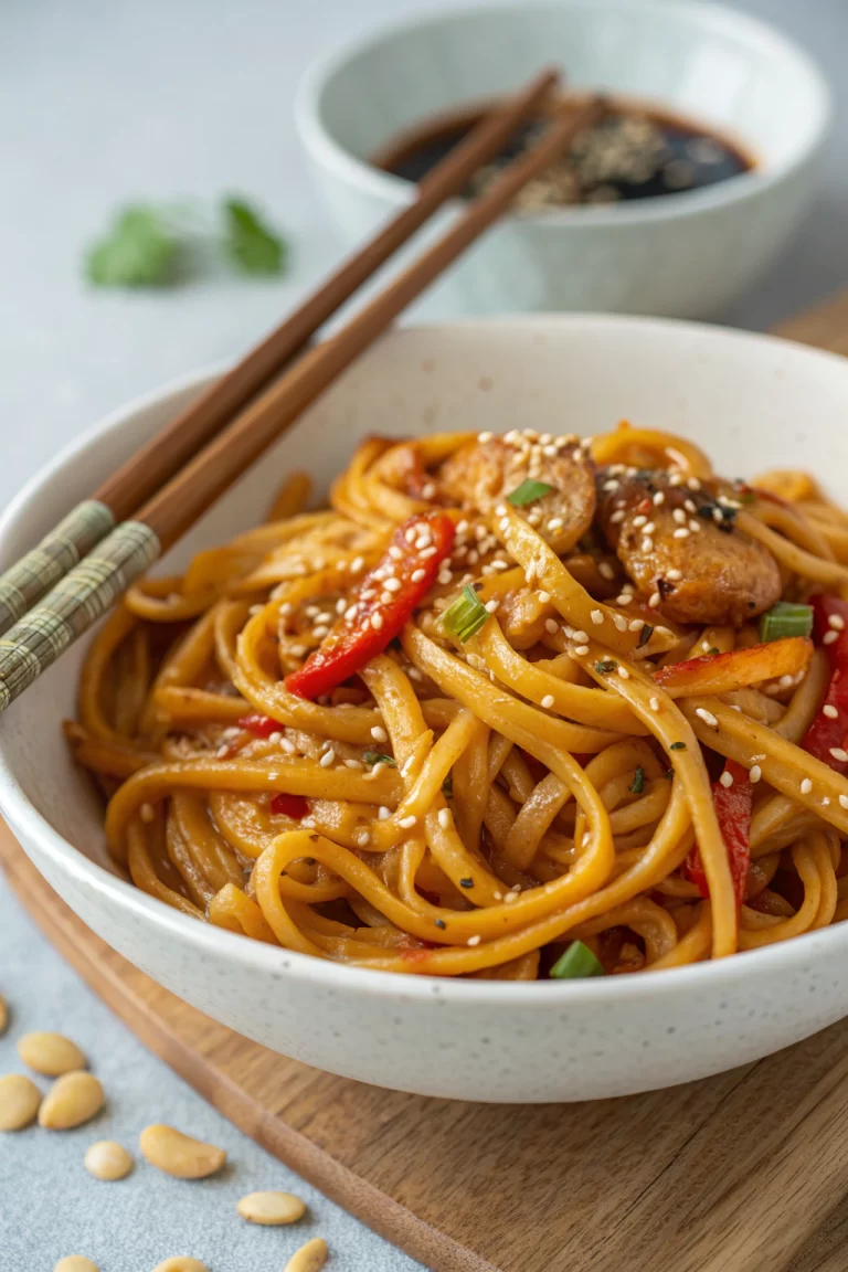Vegan Garlic Udon Noodles Recipe