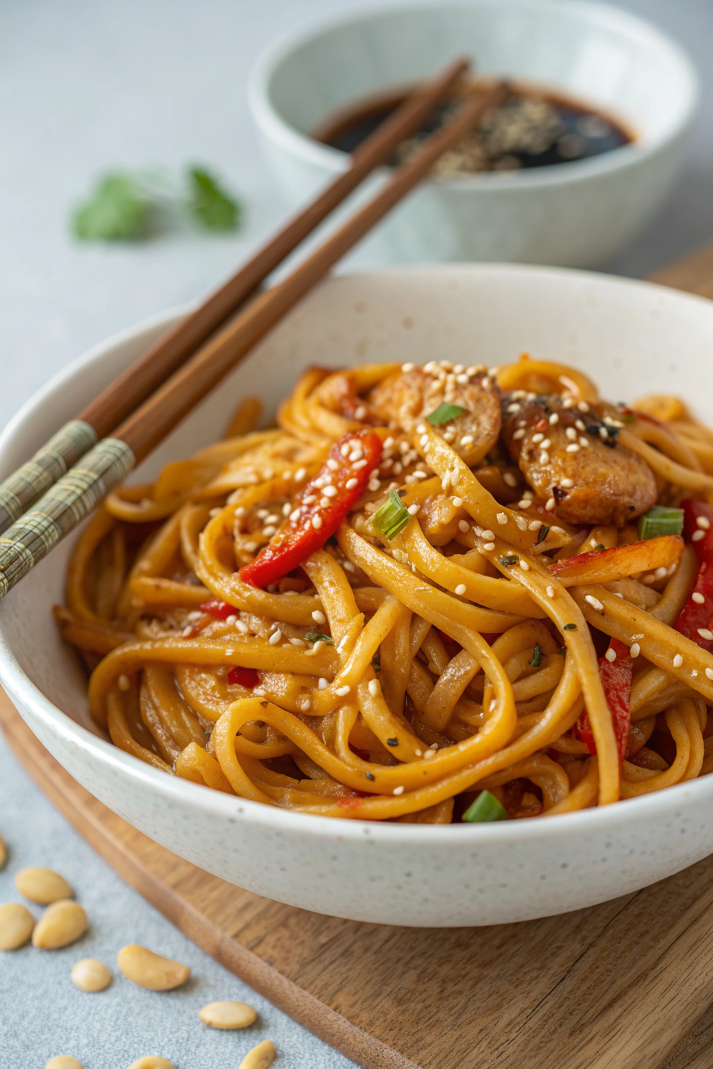 Vegan Garlic Udon Noodles Recipe