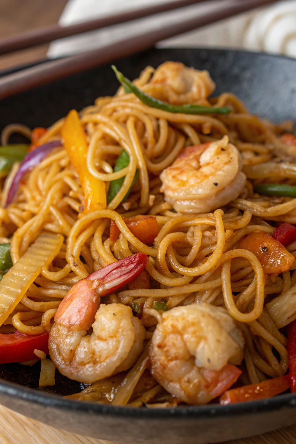 Yaki Udon with Shrimp Recipe