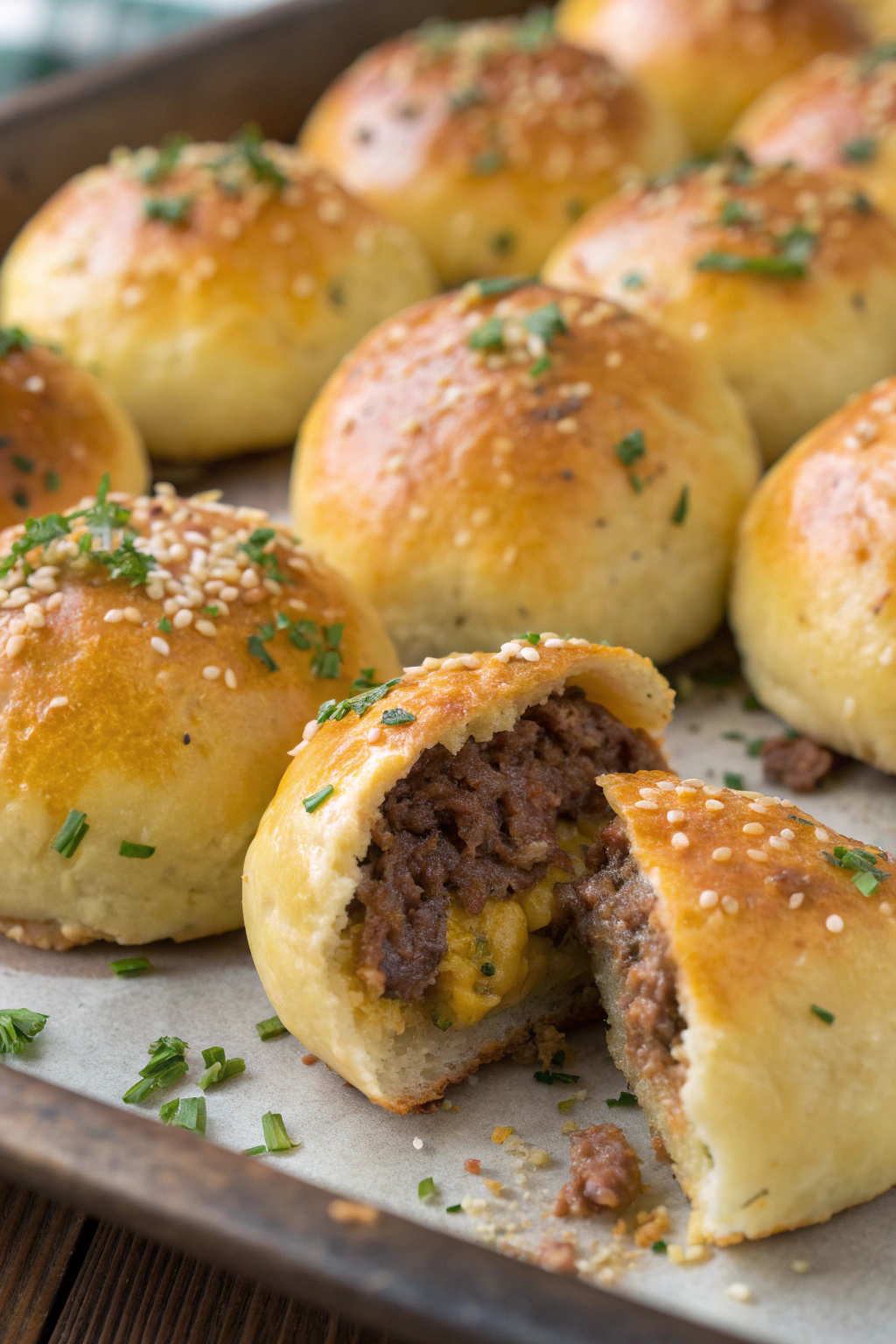 Tasty Garlic Parmesan Cheeseburger Bombs Recipe